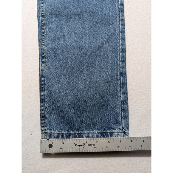 Vintage Lee‎ Jeans 34x32 Straight Leg Blue Denim USA Classic Fit - Picture 14 of 16